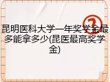 昆明医科大学一年奖学金最多能拿多少(昆医最高奖学金)