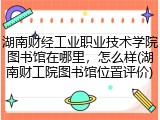 湖南财经工业职业技术学院图书馆在哪里，怎么样(湖南财工院图书馆位置评价)
