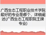广西生态工程职业技术学院最好的专业是哪个，详细阐述(广西生态工程职院王牌专业)