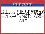 浙江东方职业技术学院是双一流大学吗?(浙江东方双一流吗)