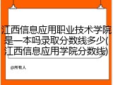江西信息应用职业技术学院是一本吗录取分数线多少(江西信息应用学院分数线)