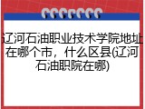 辽河石油职业技术学院地址在哪个市，什么区县(辽河石油职院在哪)