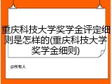 重庆科技大学奖学金评定细则是怎样的(重庆科技大学奖学金细则)