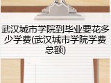 武汉城市学院到毕业要花多少学费(武汉城市学院学费总额)