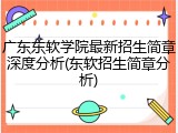广东东软学院最新招生简章深度分析(东软招生简章分析)