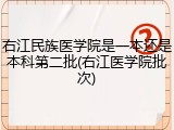 右江民族医学院是一本还是本科第二批(右江医学院批次)