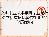 文山职业技术学院毕业是什么学历有何优势(文山职院学历优势)