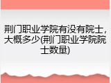 荆门职业学院有没有院士，大概多少(荆门职业学院院士数量)