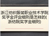 浙江纺织服装职业技术学院奖学金评定细则是怎样的(浙纺院奖学金细则)
