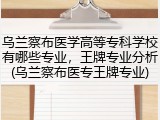 乌兰察布医学高等专科学校有哪些专业，王牌专业分析(乌兰察布医专王牌专业)