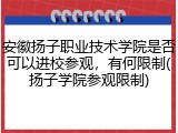 安徽扬子职业技术学院是否可以进校参观，有何限制(扬子学院参观限制)