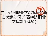 广西经济职业学院就读的真实感觉如何(广西经济职业学院就读体验)