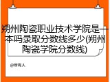 朔州陶瓷职业技术学院是一本吗录取分数线多少(朔州陶瓷学院分数线)