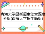 青海大学最新招生简章深度分析(青海大学招生简析)