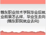 赣东职业技术学院毕业后就业前景怎么样，毕业生去向(赣东职院就业去向)