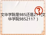 文华学院是985还是211(文华学院985211？)