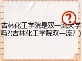 吉林化工学院是双一流大学吗?(吉林化工学院双一流？)