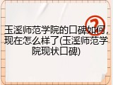 玉溪师范学院的口碑如何，现在怎么样了(玉溪师范学院现状口碑)