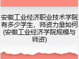 安徽工业经济职业技术学院有多少学生，师资力量如何(安徽工业经济学院规模与师资)