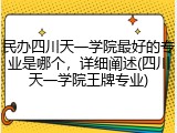民办四川天一学院最好的专业是哪个，详细阐述(四川天一学院王牌专业)