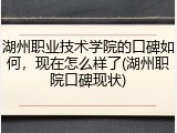 湖州职业技术学院的口碑如何，现在怎么样了(湖州职院口碑现状)