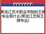 黑龙江艺术职业学院的王牌专业是什么(黑龙江艺院王牌专业)