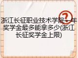 浙江长征职业技术学院一年奖学金最多能拿多少(浙江长征奖学金上限)