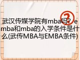 武汉传媒学院有mba吗？emba和mba的入学条件是什么(武传MBA与EMBA条件)