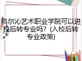 科尔沁艺术职业学院可以进校后转专业吗？(入校后转专业政策)