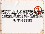 杨凌职业技术学院历年录取分数线深度分析(杨凌职院历年分数线)