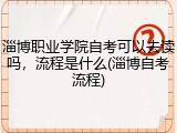 淄博职业学院自考可以去读吗，流程是什么(淄博自考流程)