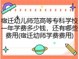宿迁幼儿师范高等专科学校一年学费多少钱，还有哪些费用(宿迁幼师学费费用)