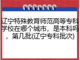 辽宁特殊教育师范高等专科学校在哪个城市，是本科吗，第几批(辽宁专科批次)