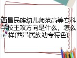 西昌民族幼儿师范高等专科学校主攻方向是什么，怎么样(西昌民族幼专特色)