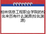 桂林信息工程职业学院的校名来历有什么渊源(校名渊源)
