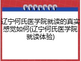 辽宁何氏医学院就读的真实感觉如何(辽宁何氏医学院就读体验)