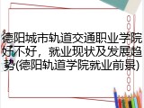 德阳城市轨道交通职业学院好不好，就业现状及发展趋势(德阳轨道学院就业前景)