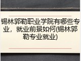 锡林郭勒职业学院有哪些专业，就业前景如何(锡林郭勒专业就业)