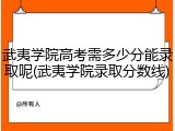 武夷学院高考需多少分能录取呢(武夷学院录取分数线)