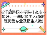 浙江旅游职业学院什么专业最好，一年招多少人(浙旅院优势专业及招生人数)