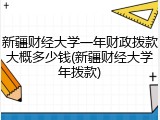 新疆财经大学一年财政拨款大概多少钱(新疆财经大学年拨款)