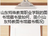 山东特殊教育职业学院的图书馆藏书量如何，简介(山东特教图书馆藏书概况)