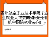 贵州航空职业技术学院毕业生就业大致去向如何(贵州航空职院就业去向)