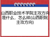 山西职业技术学院主攻方向是什么，怎么样(山西职院主攻方向)