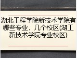 湖北工程学院新技术学院有哪些专业，几个校区(湖工新技术学院专业校区)