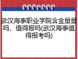 武汉海事职业学院含金量量吗，值得报吗(武汉海事值得报考吗)