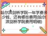哈尔滨剑桥学院一年学费多少钱，还有哪些费用(哈尔滨剑桥学院费用明细)