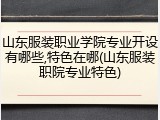 山东服装职业学院专业开设有哪些,特色在哪(山东服装职院专业特色)