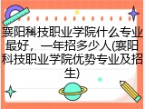 襄阳科技职业学院什么专业最好，一年招多少人(襄阳科技职业学院优势专业及招生)