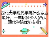 西北大学现代学院什么专业最好，一年招多少人(西大现代学院优势专业)